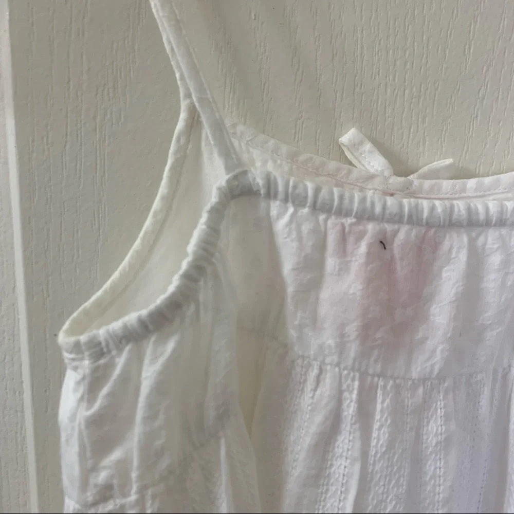 Joe Fresh White Cotton Sundress Eyelet Lace Embroidered Lined Size 3 - Picture 6 of 13